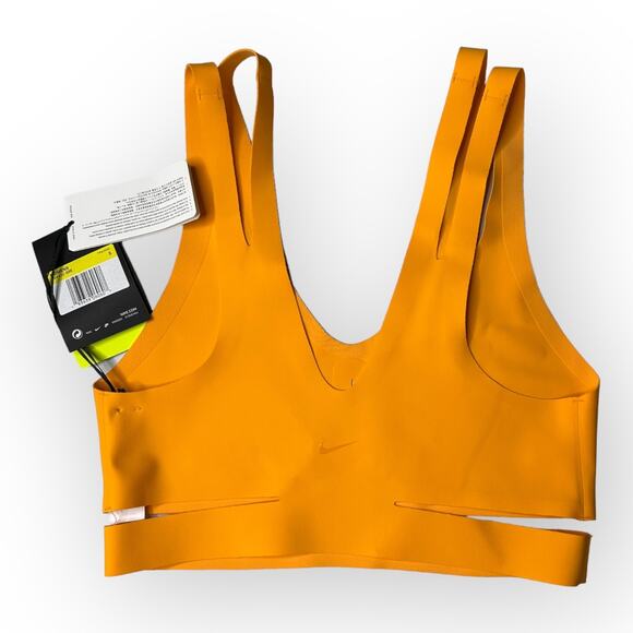 Nike Womens Size Small Dri Fit Training Motion Adapt Bra High Support Orange - Picture 3 of 7